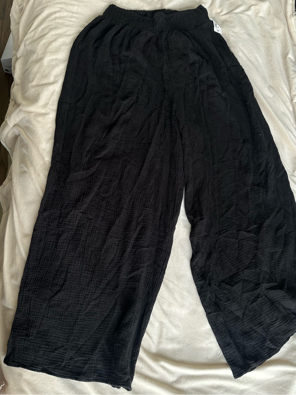 Forever 21 Black Wide-Leg Jogger Pants